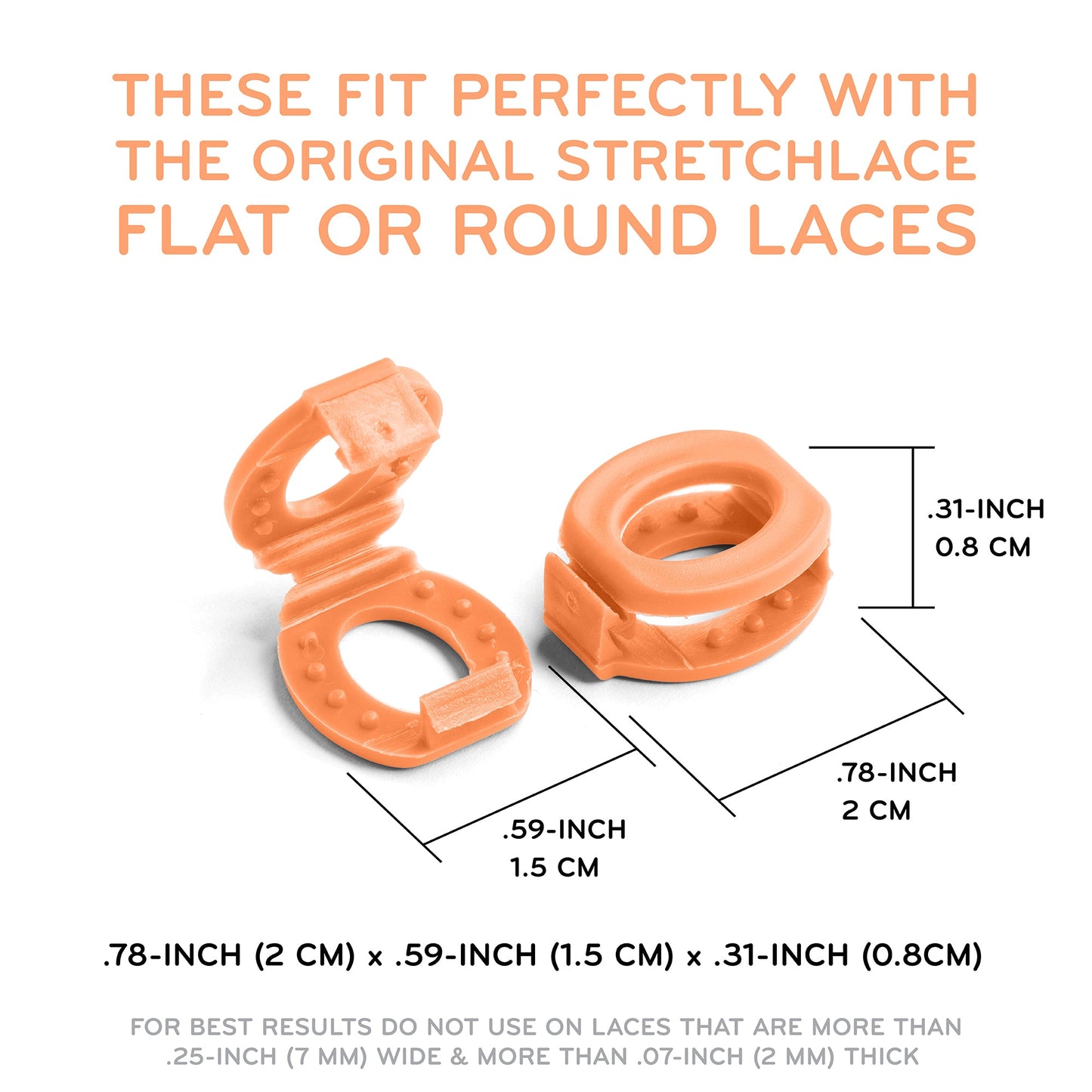 Orange Knot Bow Clip Shoelace Accessory