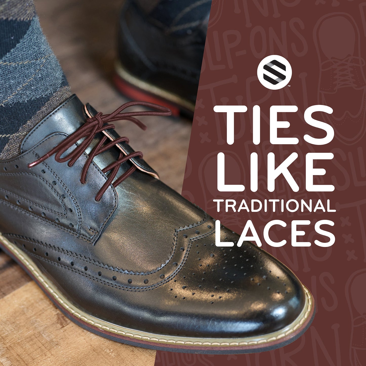 Dark Brown Round Elastic Dress Shoe Laces