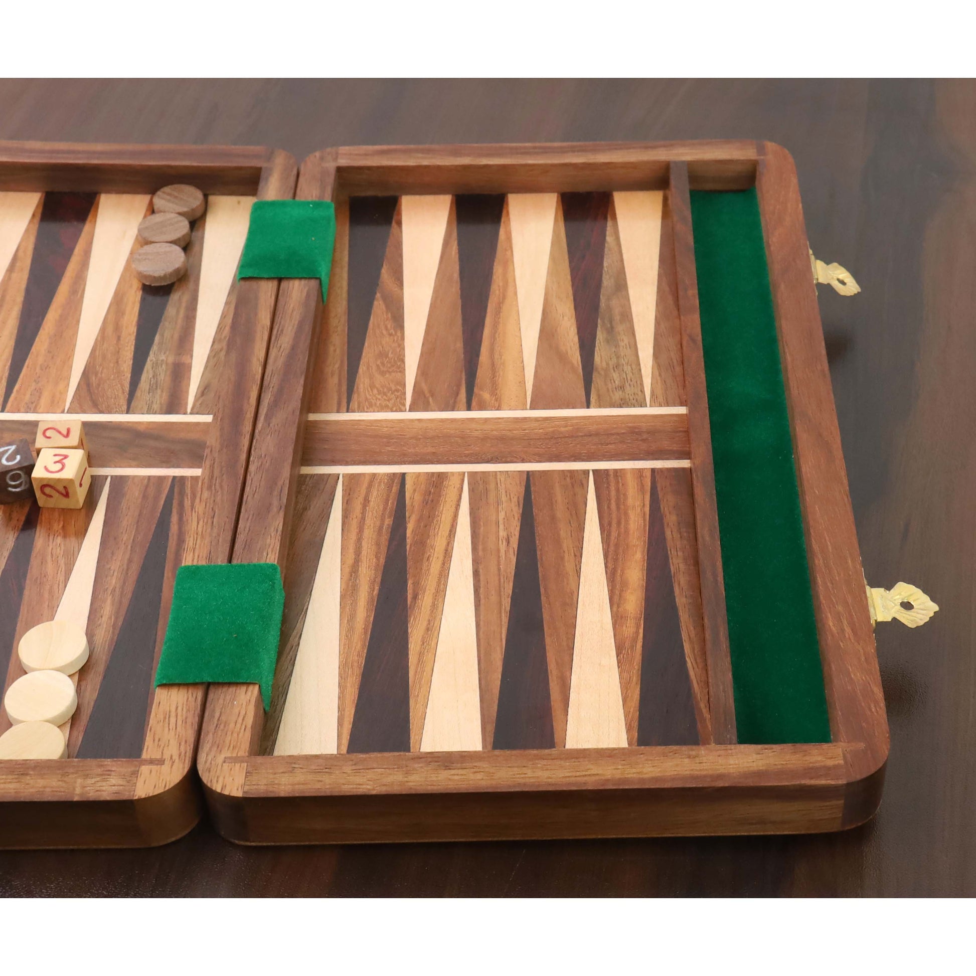 10" Handcrafted Wood Travel Backgammon pieces Set Game Folding Board - Premium Backgammon from Royal Chess Mall - Just $79.95! Shop now at Concordia Style Boutique