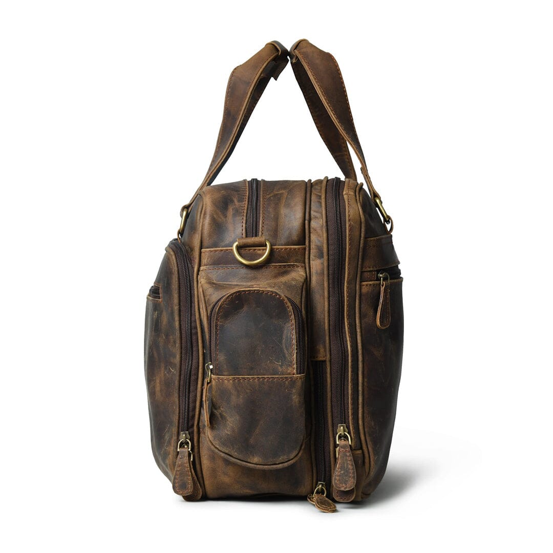 Floyd Handmade Buffalo Leather Office Briefcase - Concordia Style Boutique