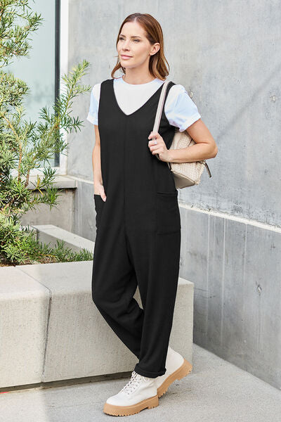 Double Take Full Size Sleeveless Straight Jumpsuit - Concordia Style Boutique