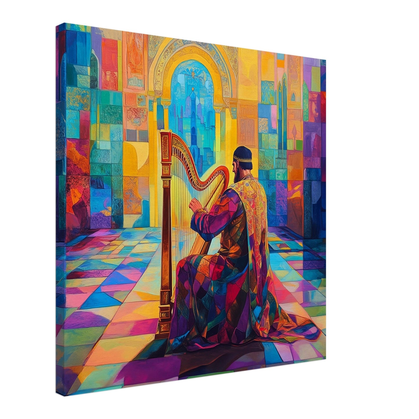 King David's Melody: Harp of Jerusalem Canvas Print