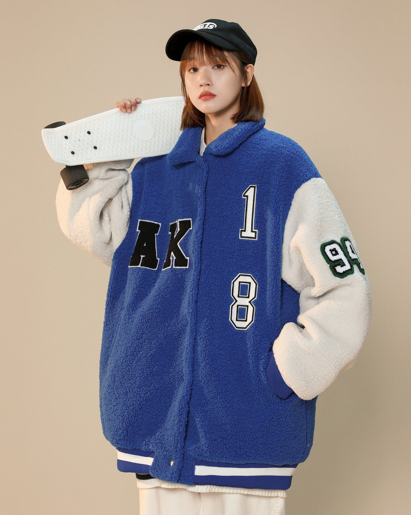 Women's Year 94 Furry Varsity Jacket - Concordia Style Boutique