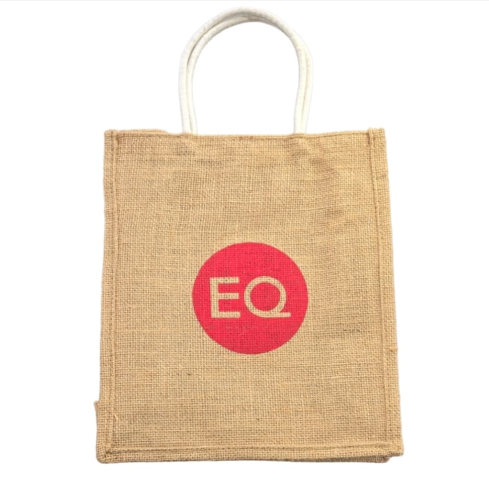 Vintage Style Jute Cotton Pocket Large Tote Shopping BAG Custom made