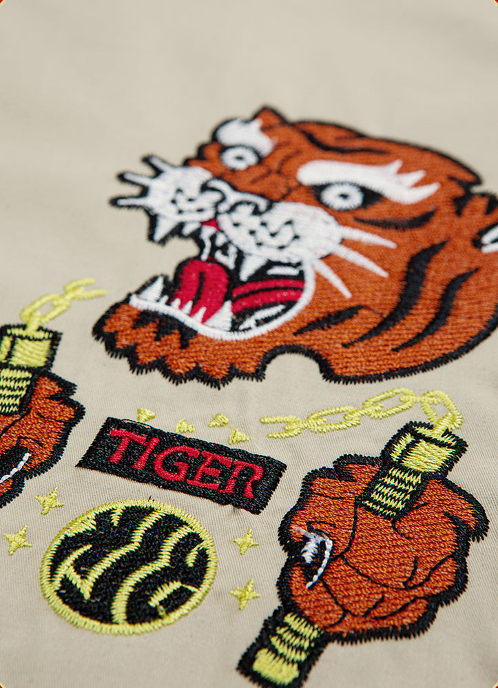 Tiger Warrior Embroidery Shirt - Concordia Style Boutique