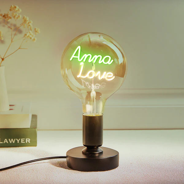 Personalized Custom  Vintage Edison Led Filament Modeling Lamp with Custom Text - Soft Light Bulbs- Decorative Colorful Lights Led - Personalized Gift - Premium Lamp from Concordia Style Boutique - Just $25.20! Shop now at Concordia Style Boutique