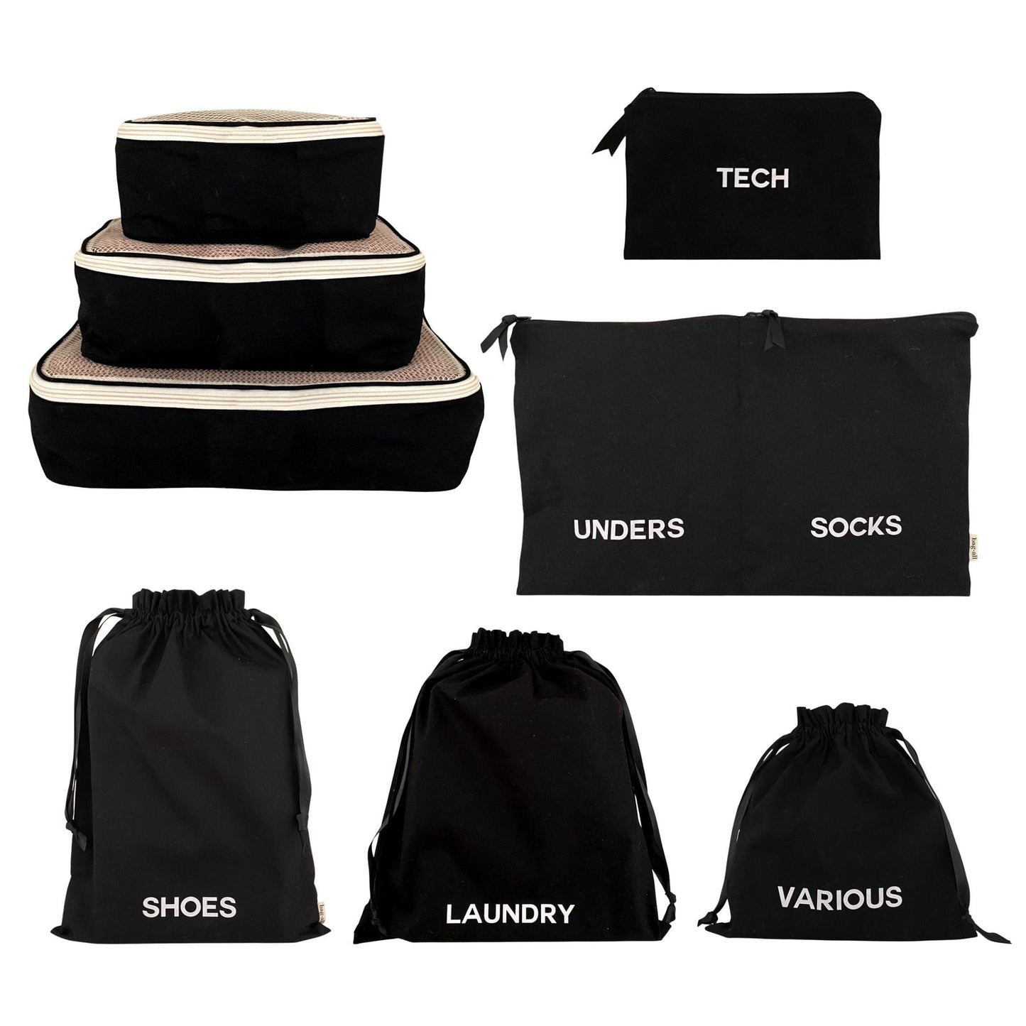 BA Travel Set, 8-pack Black - Concordia Style Boutique