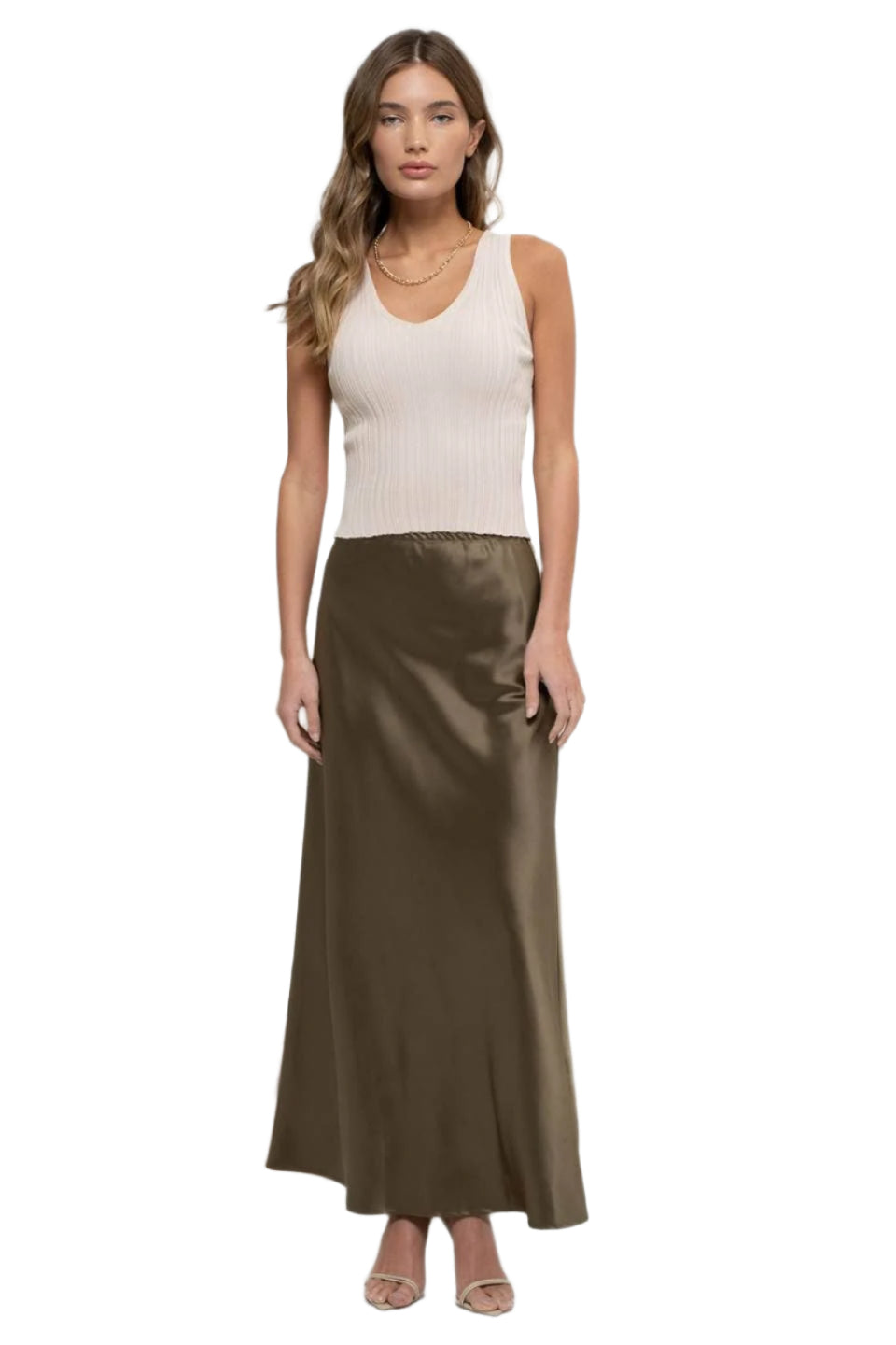 Sleeveless V Neck Sweater Knit Top