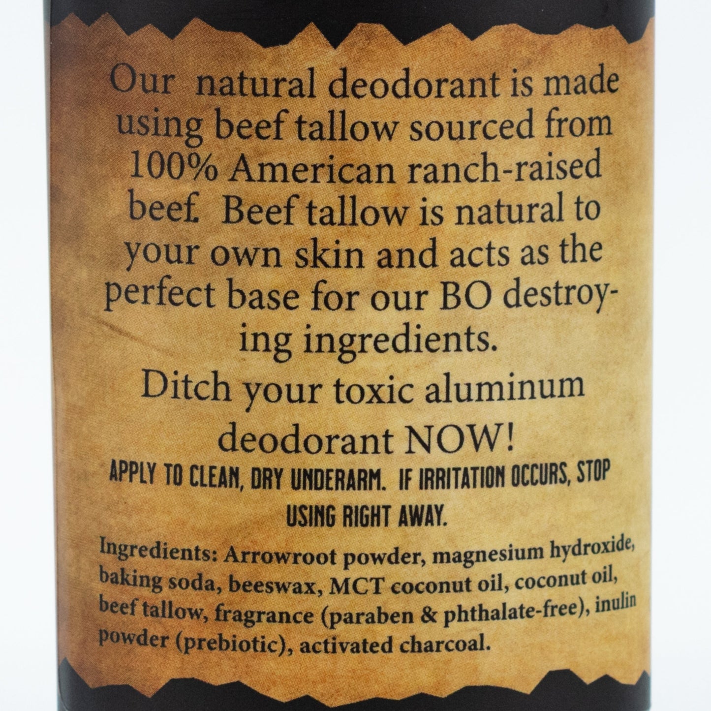 Aluminum-Free Midnight Moon Beef Tallow Deodorant | Pack of 2 | 2.75 oz | Wild Ass Soap