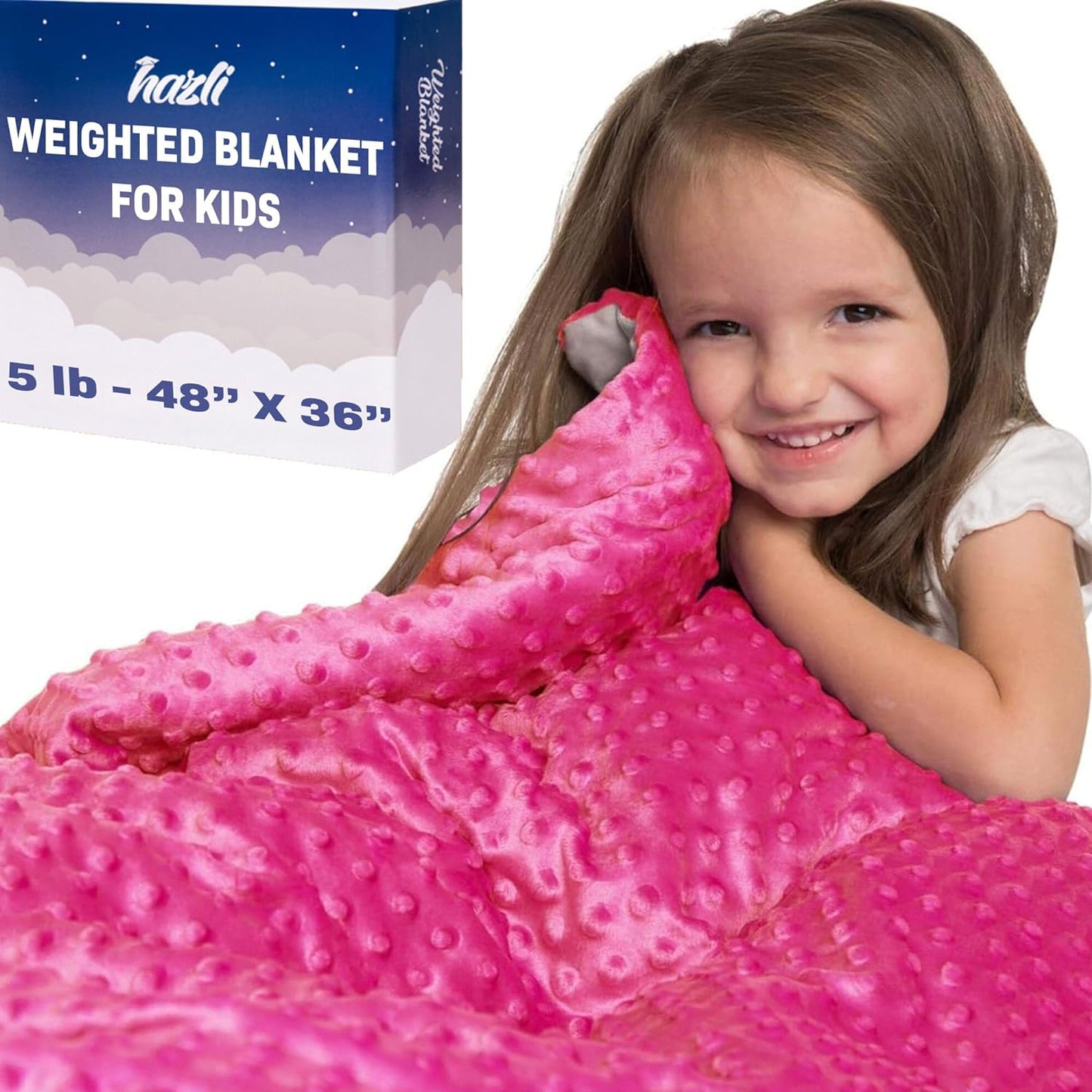 5 Lbs Weighted Blanket for Kids with Removable Cover - 36" x 48"