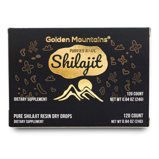 Shilajit 120 Dry Drops: Altai Golden Mountains Shilajit by Siberian Green - Concordia Style Boutique