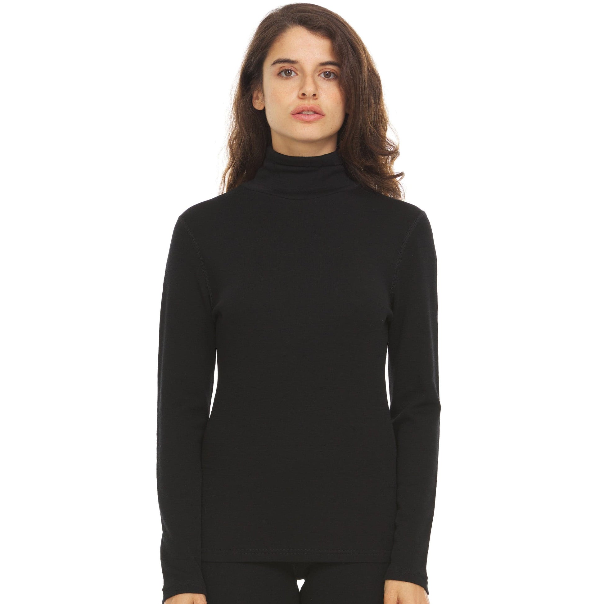 Midweight - Women's Long Sleeve Turtleneck 100% Merino Wool - Concordia Style Boutique