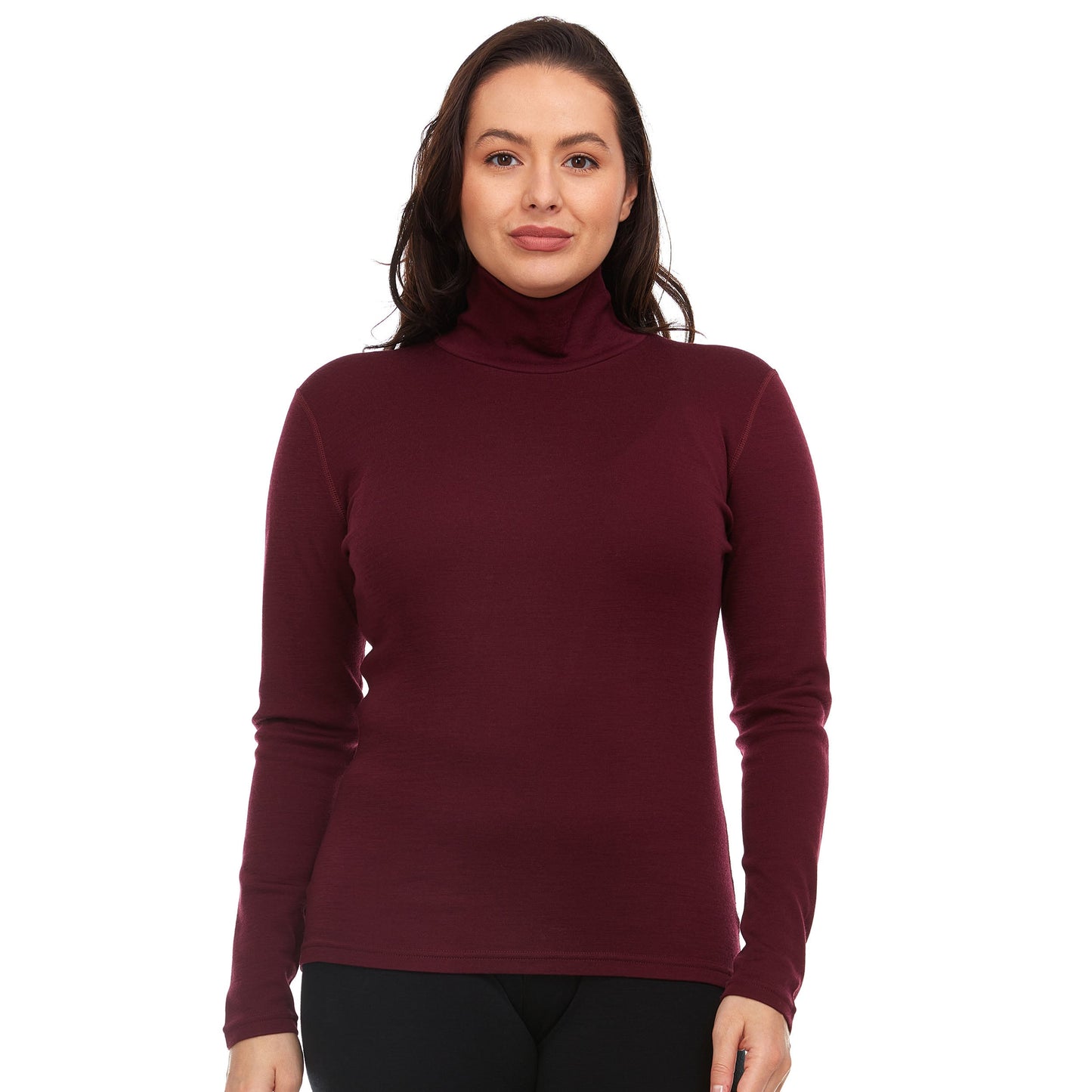 Midweight - Women's Long Sleeve Turtleneck 100% Merino Wool - Concordia Style Boutique