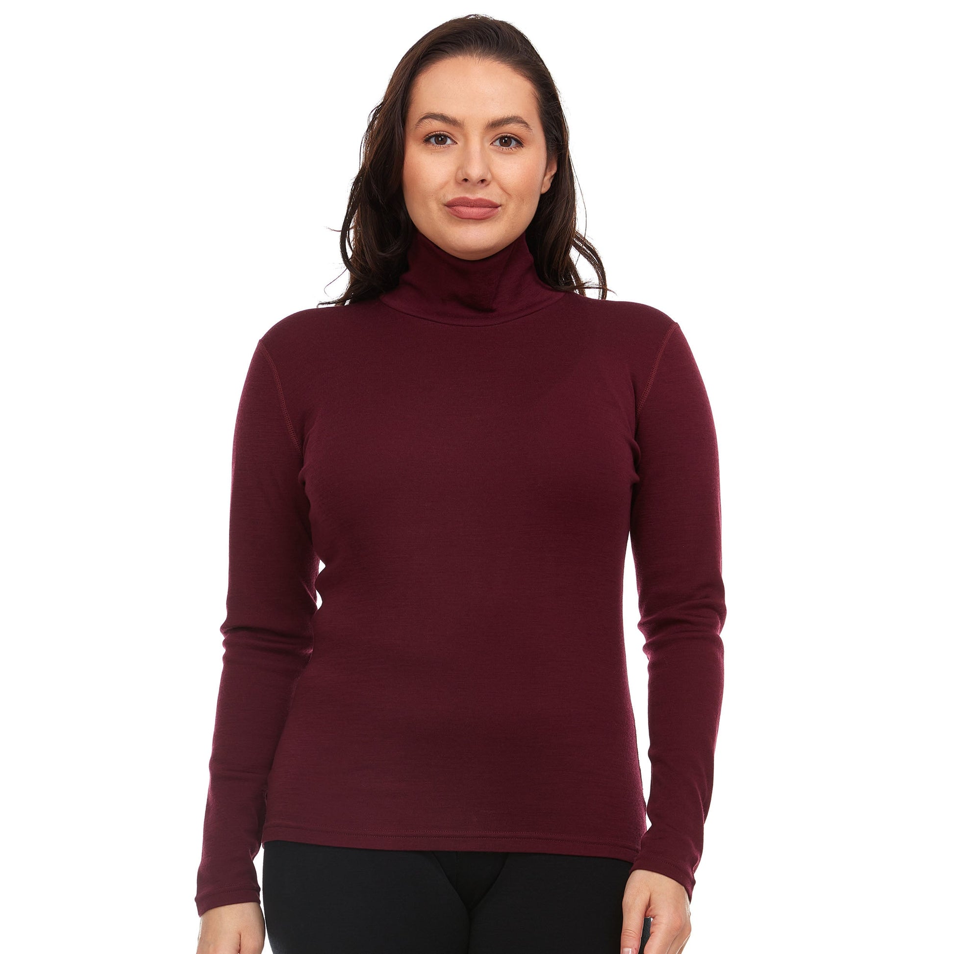 Midweight - Women's Long Sleeve Turtleneck 100% Merino Wool - Concordia Style Boutique