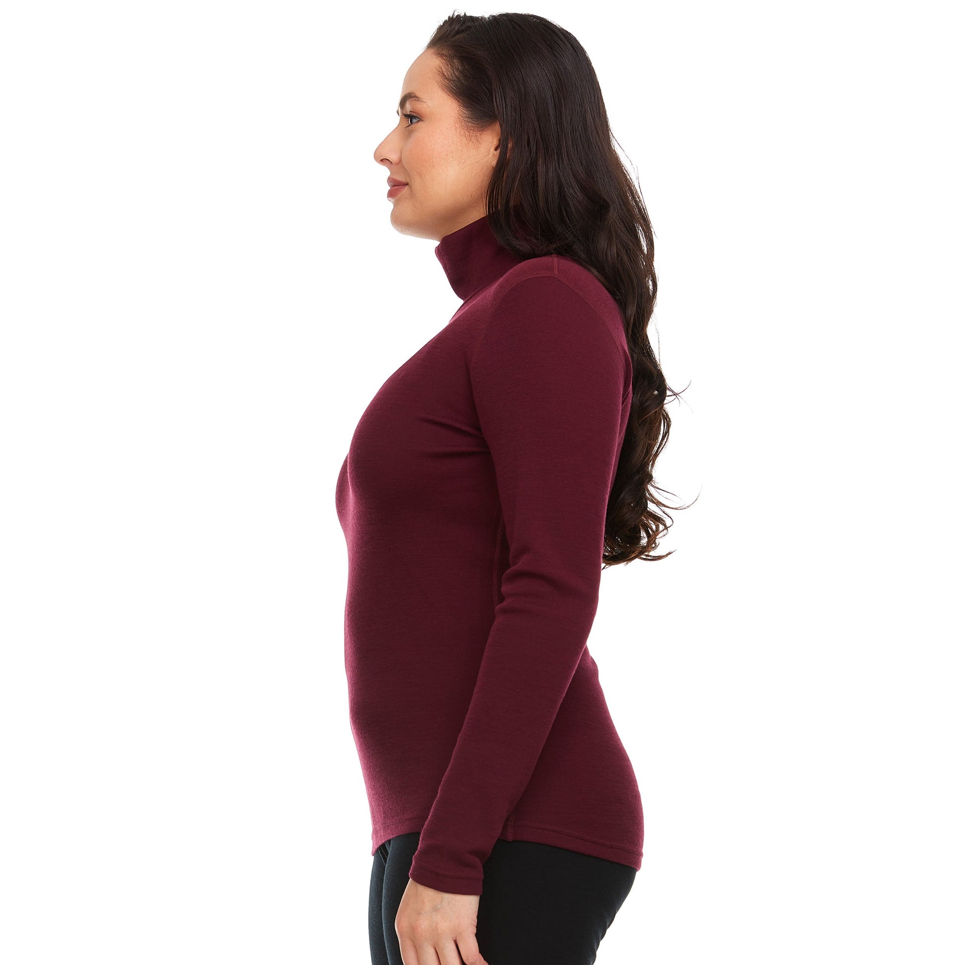 Midweight - Women's Long Sleeve Turtleneck 100% Merino Wool - Concordia Style Boutique
