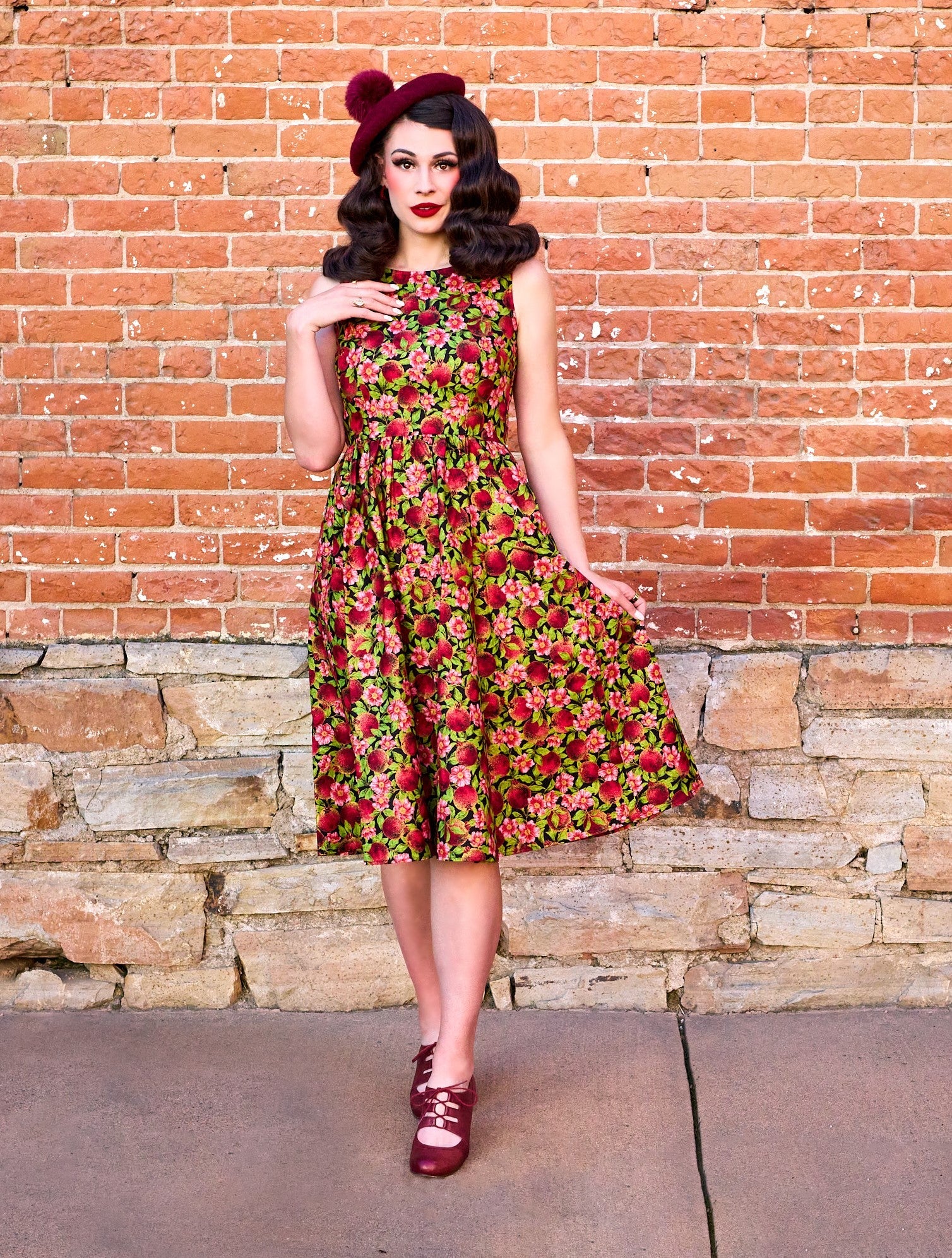 Pomegranate Midi Dress - Concordia Style Boutique