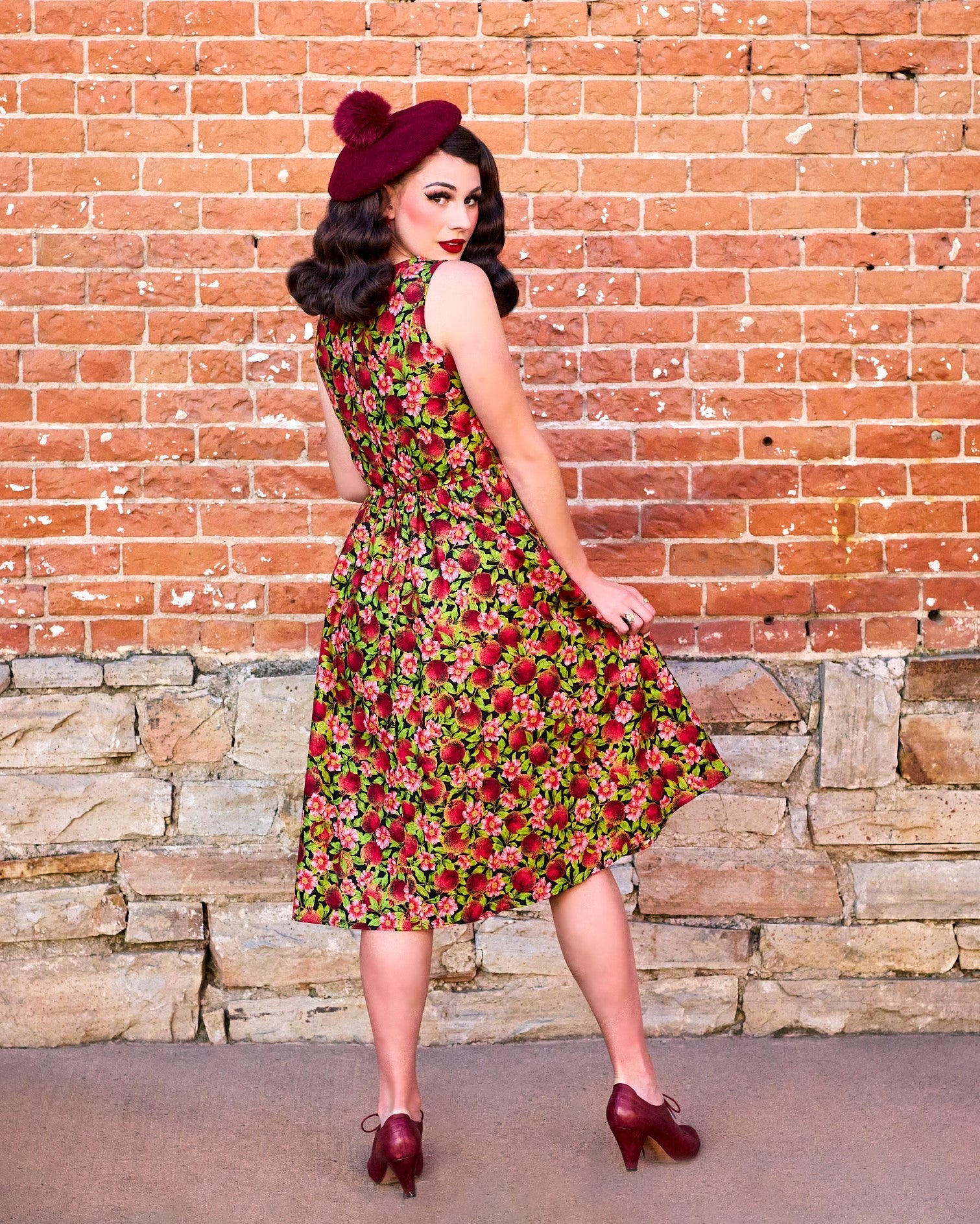 Pomegranate Midi Dress - Concordia Style Boutique