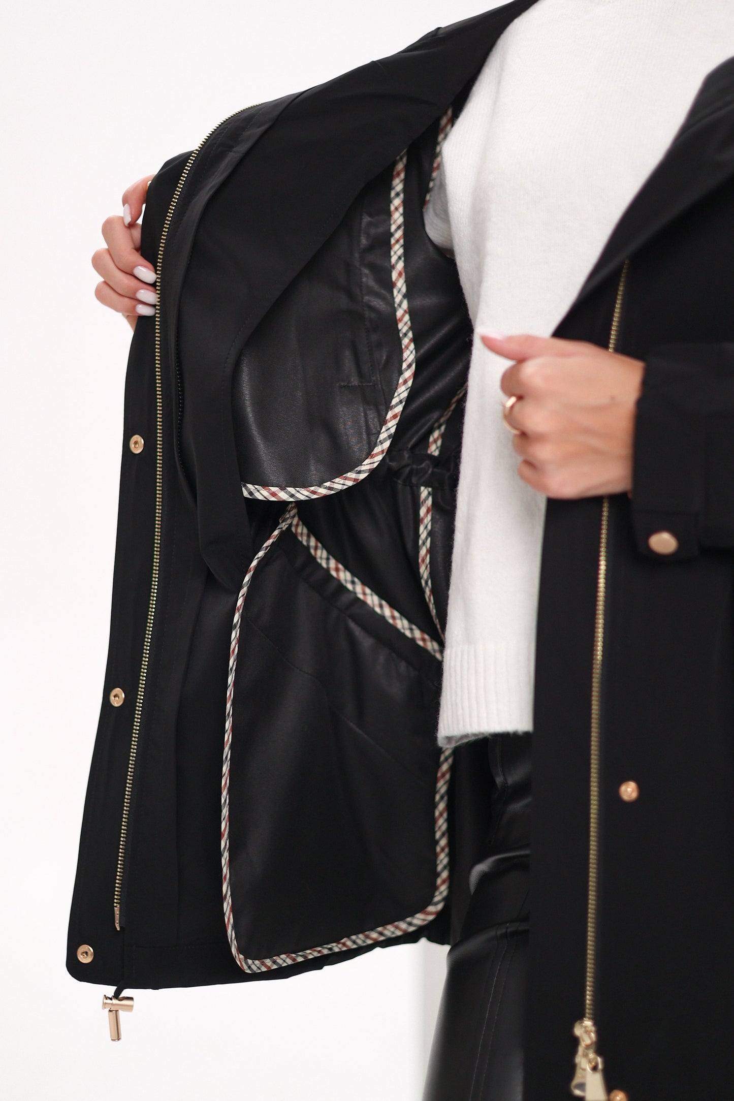 Genuine Scandinavian Mink Fur Parka with Rabbit Fur Insulation