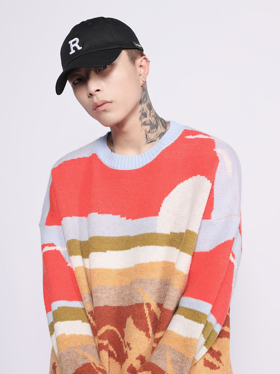 Farmland Artwork Knit Sweater - Concordia Style Boutique