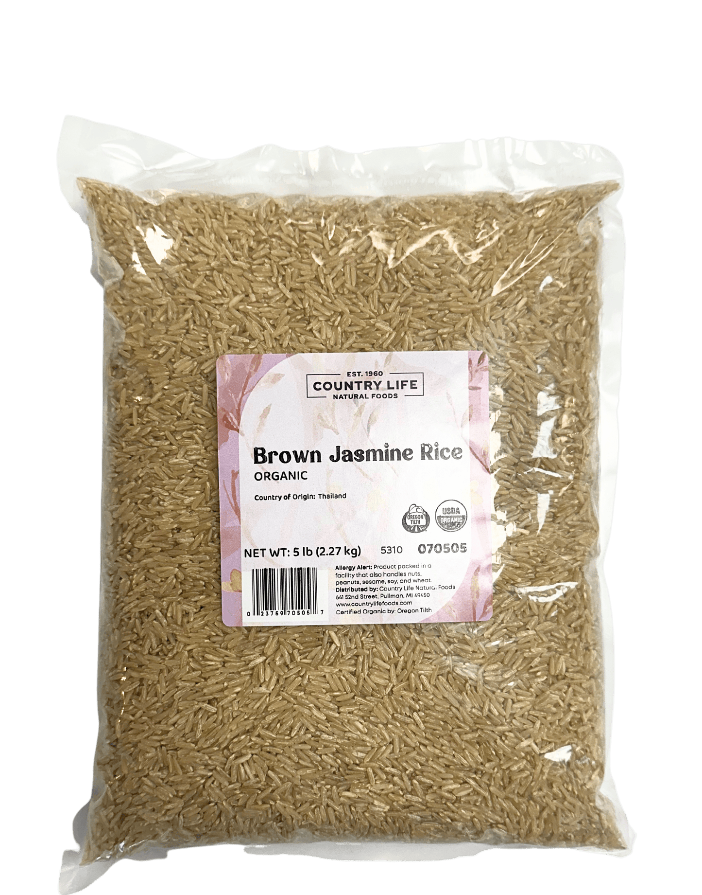 Jasmine Rice, Brown, Organic - Concordia Style Boutique