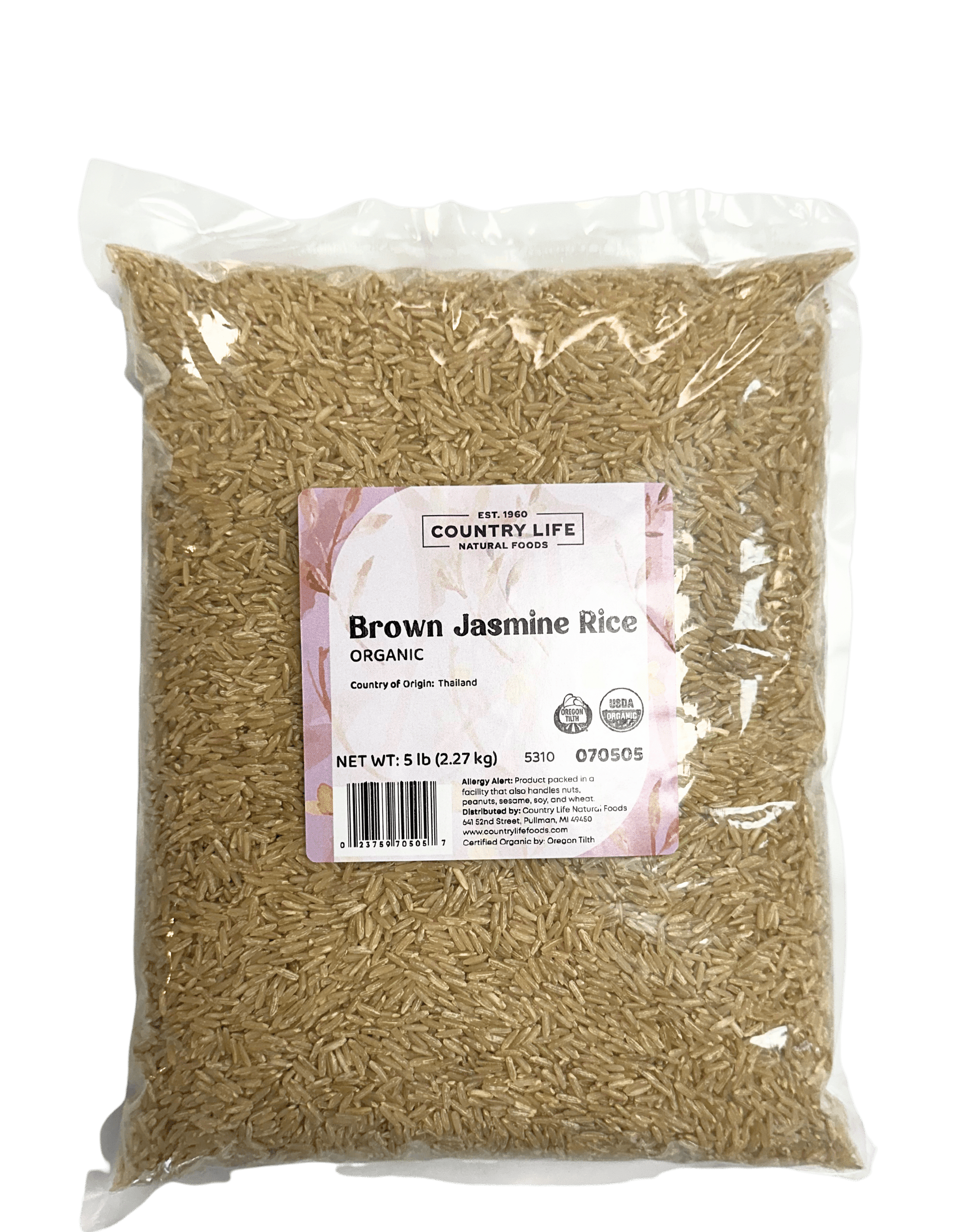 Jasmine Rice, Brown, Organic - Concordia Style Boutique