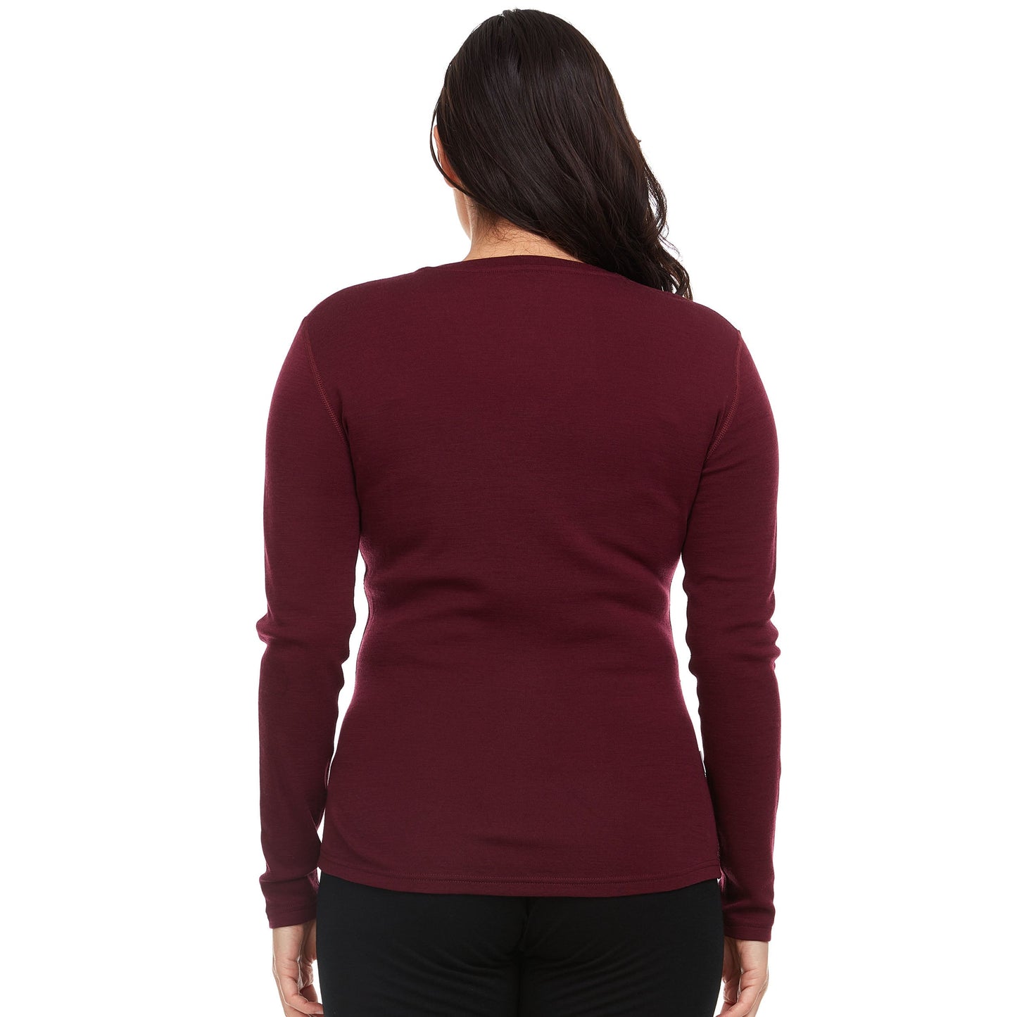 Midweight - Women's Long Sleeve V-Neck 100% Merino Wool - Concordia Style Boutique
