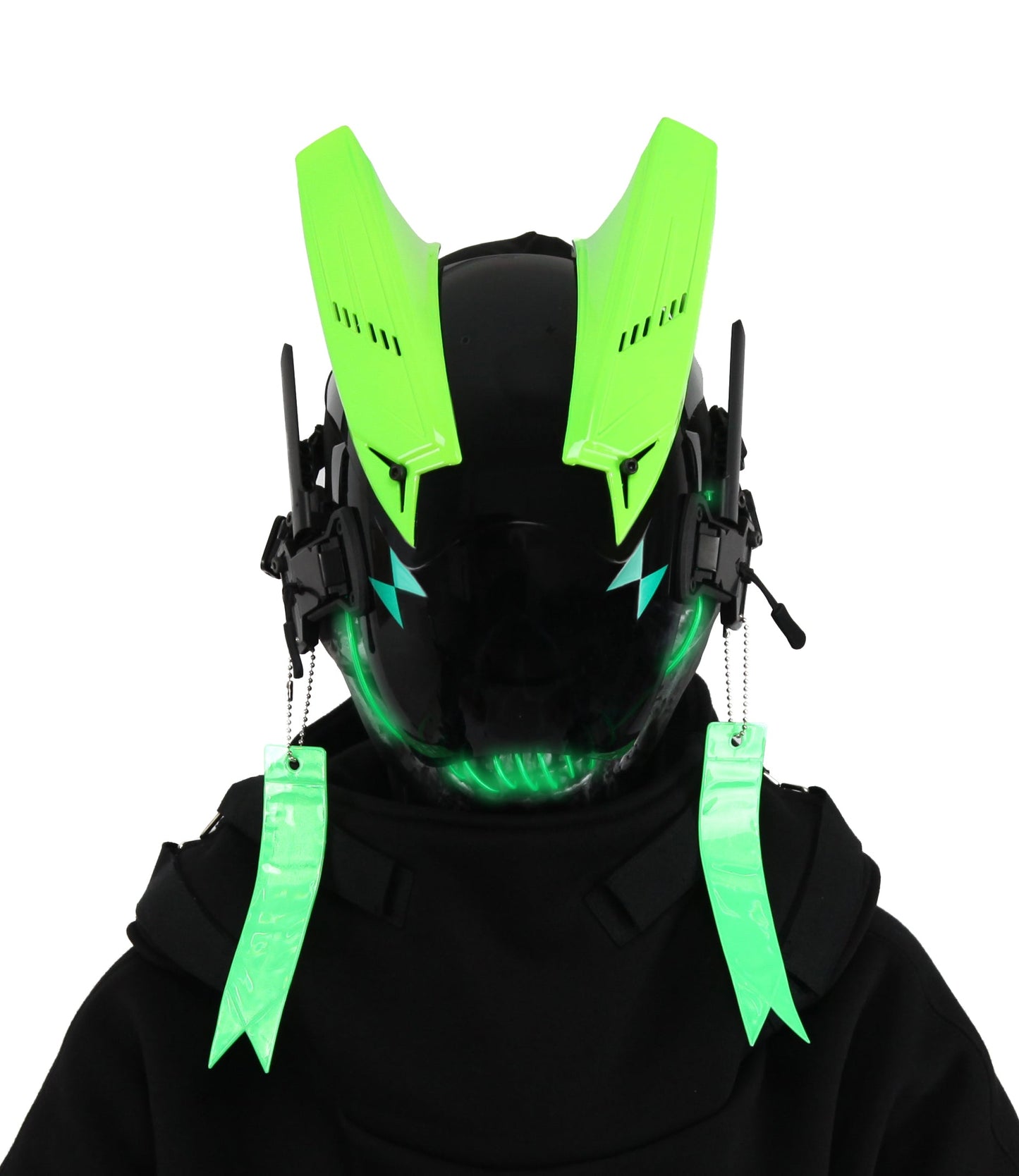 Green Skeleton Tech Mask - Concordia Style Boutique