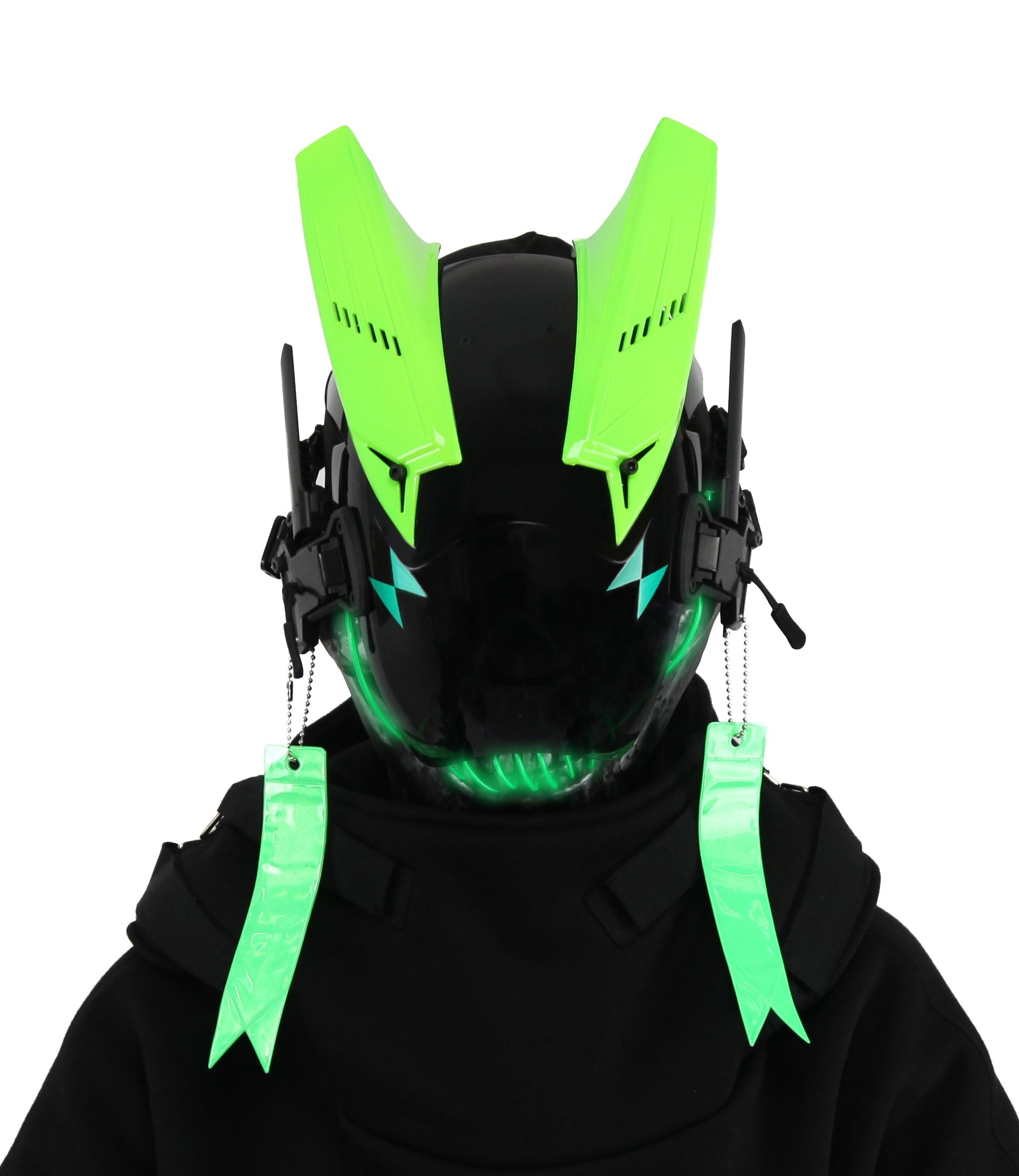 Green Skeleton Tech Mask - Concordia Style Boutique