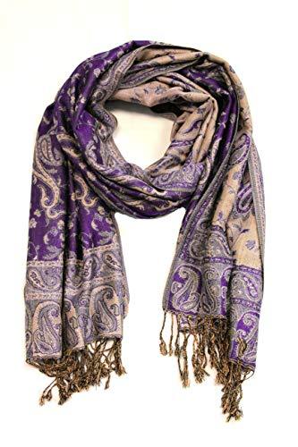 Sakkas Double Layer Jacquard Paisley Pashmina Shawl / Wrap / Stole - Concordia Style Boutique