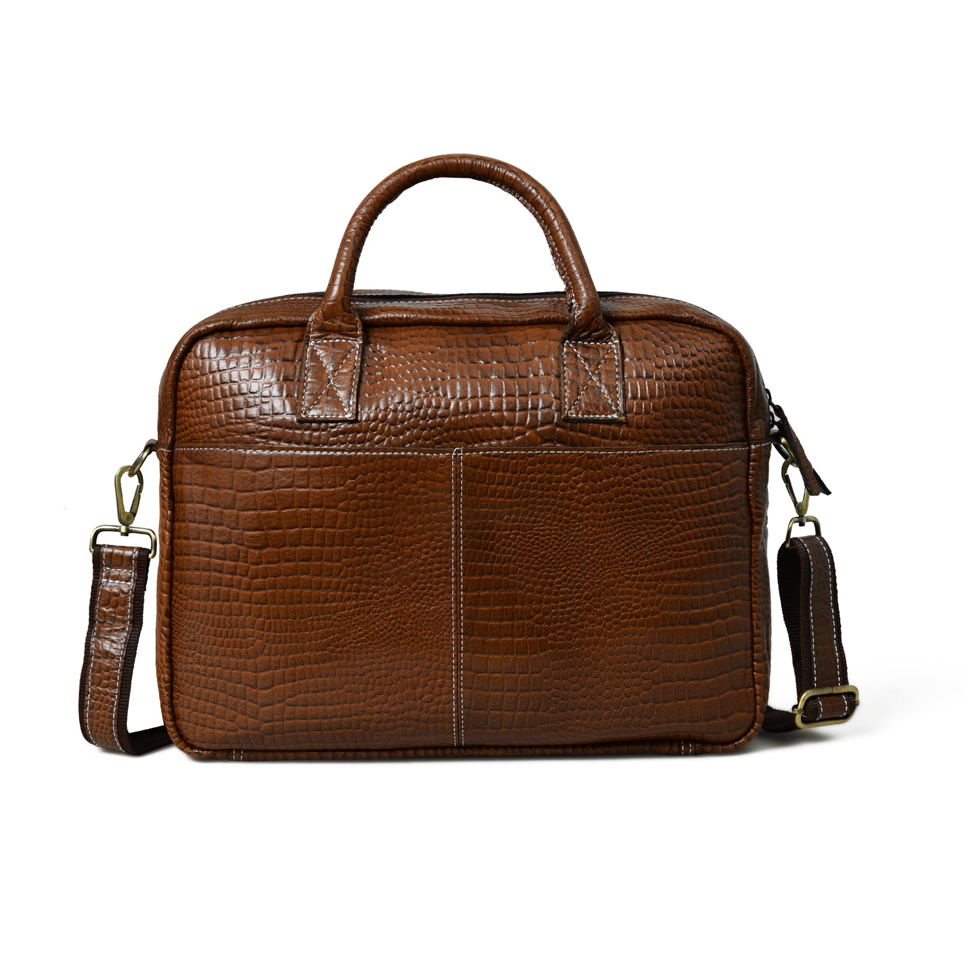 Laurent Leather Briefcase- Brown - Concordia Style Boutique