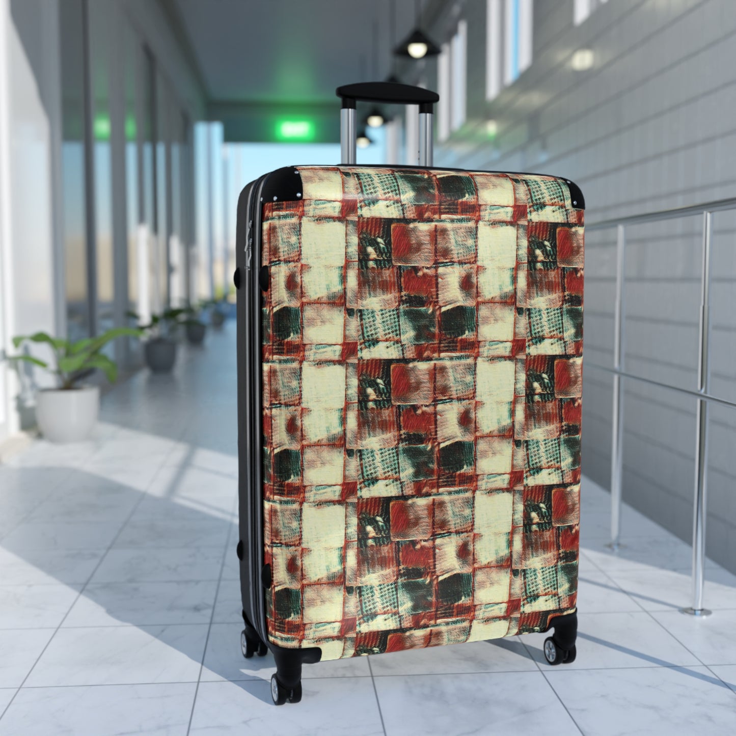 Suitcase - "Square Dance" - Premium suitcase from Concordia Style Boutique - Just $277.02! Shop now at Concordia Style Boutique