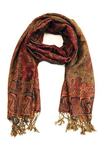 Sakkas Double Layer Jacquard Paisley Pashmina Shawl / Wrap / Stole - Concordia Style Boutique