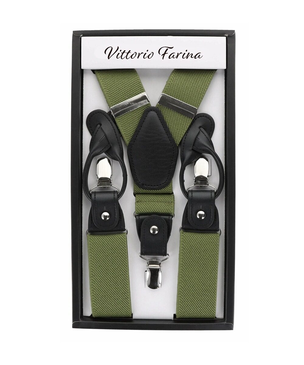 Vittorio Farina Men's Convertible Suspender in Gift Box: 70% Polyester & 30% Elastomer - Concordia Style Boutique