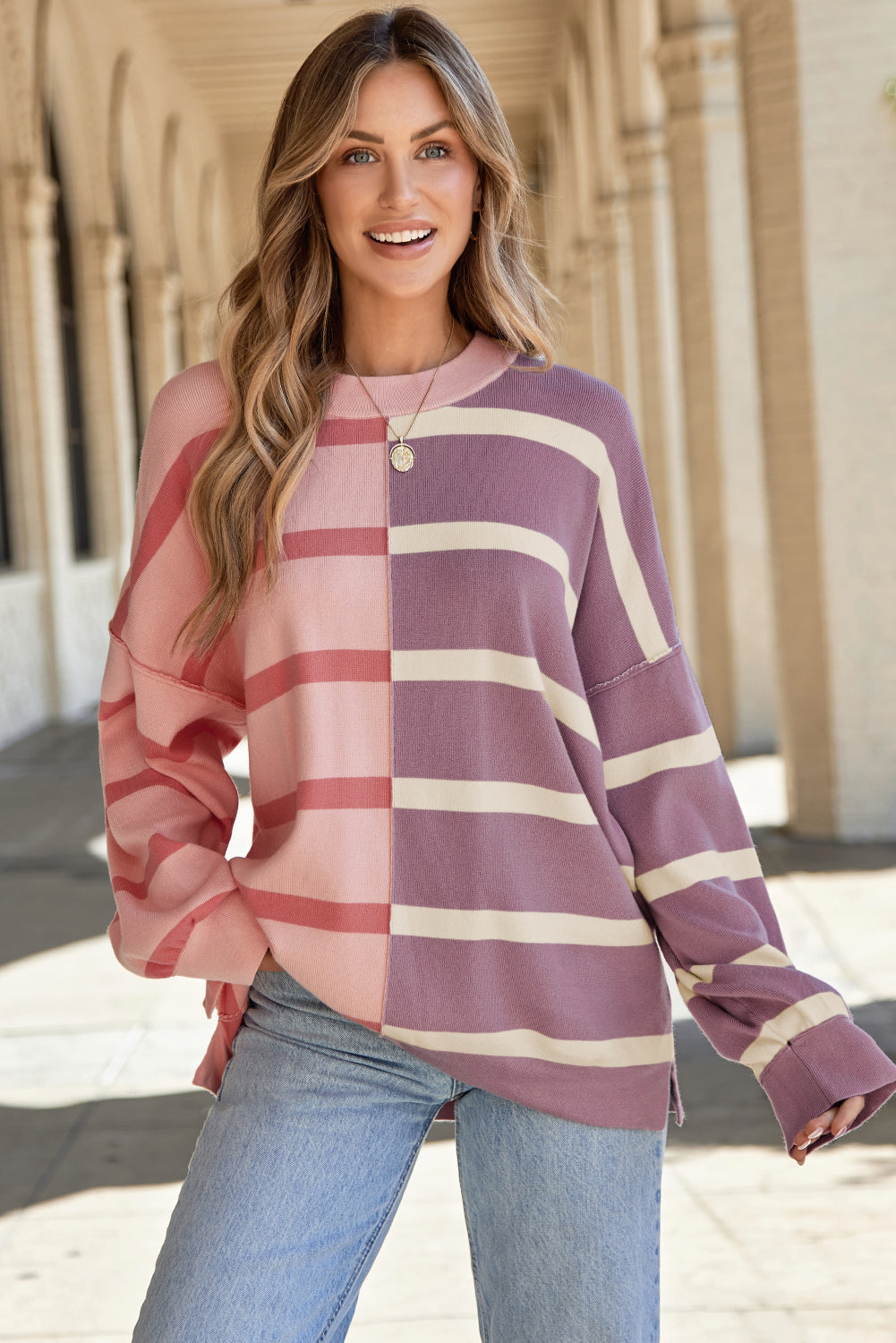 Araya Stripe Oversized Sweater - Concordia Style Boutique