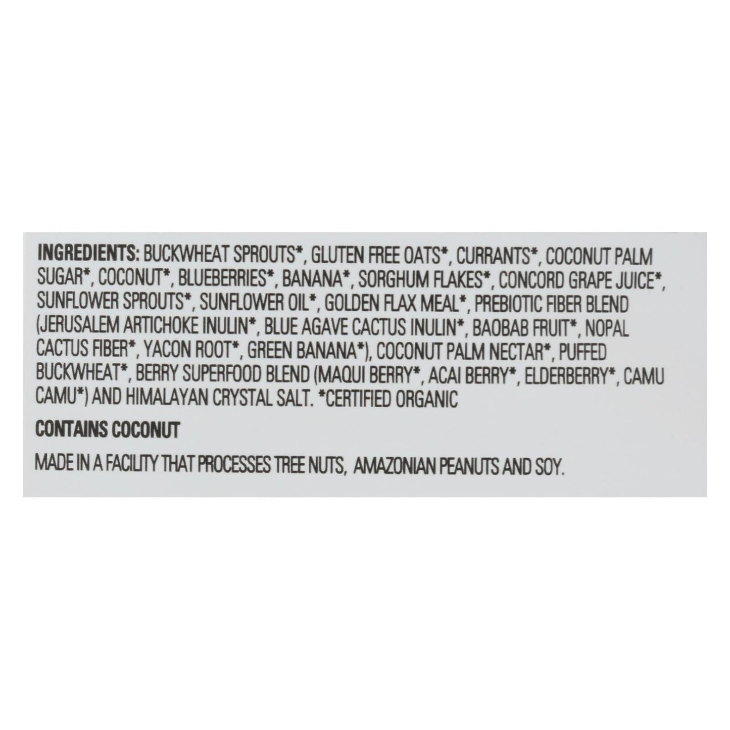 Activated Superfood Cereal Blueberry Blast by Living Intentions (Pack of 6 - 9 Oz.) - Concordia Style Boutique