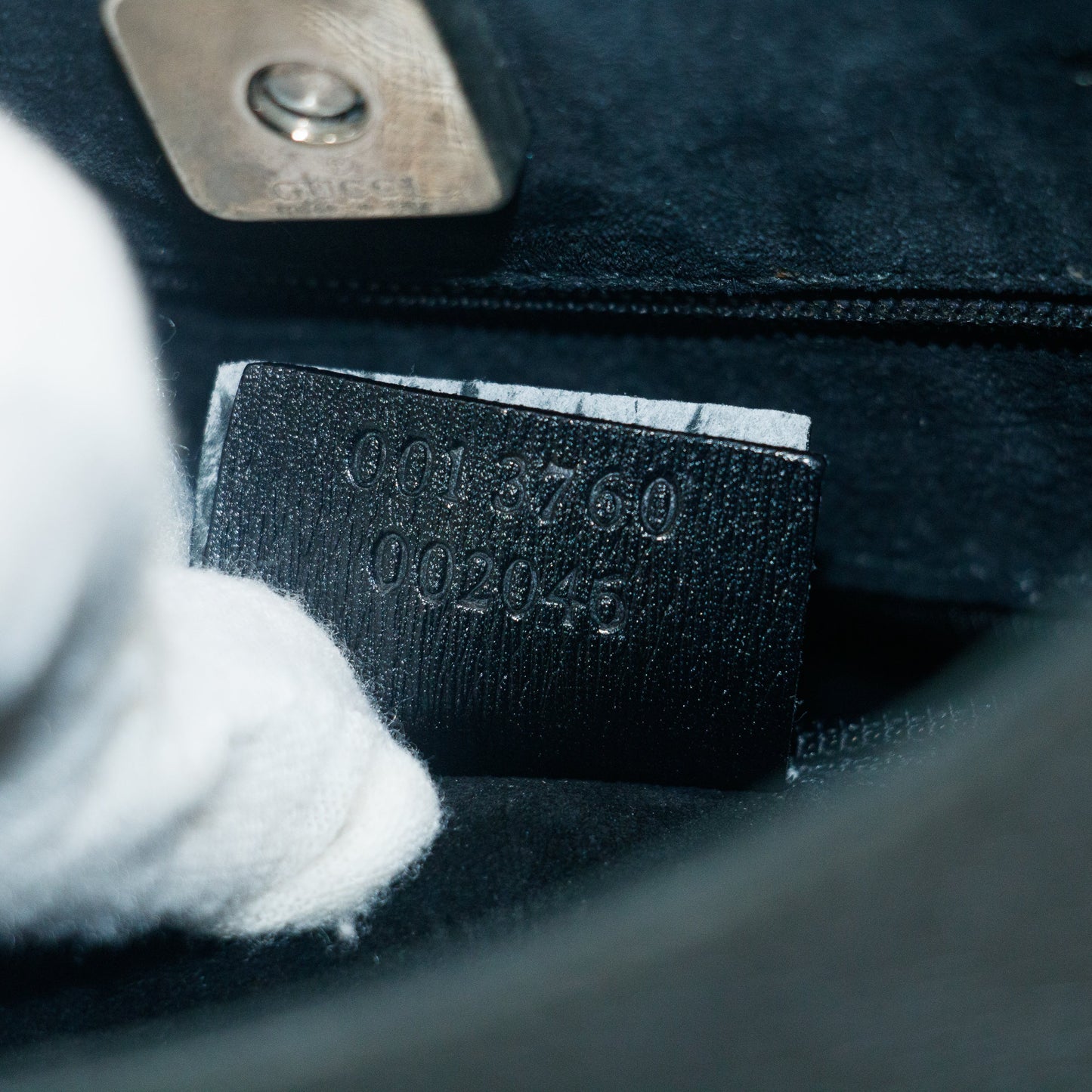 Guccci Bamboo Black Leather Shoulder Bag #5293