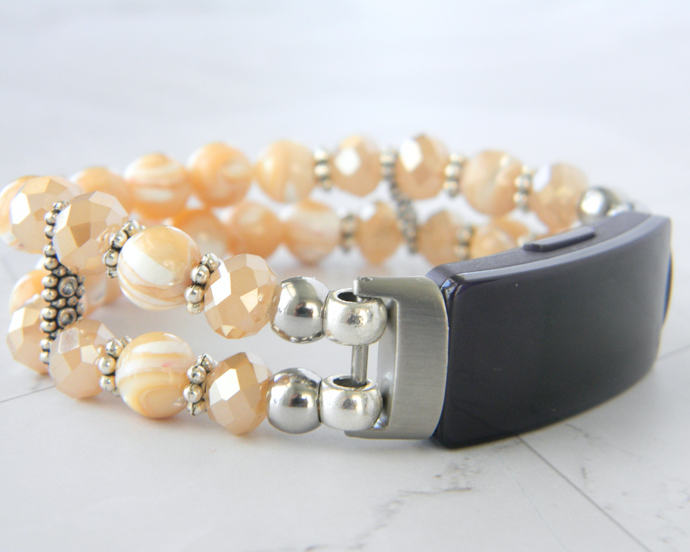 Golden Mother of Pearl Watch Band for FitBit Inspire 3