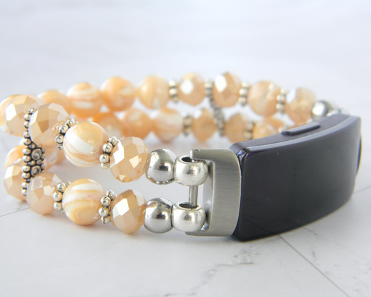Golden Mother of Pearl Watch Band for FitBit Inspire 3