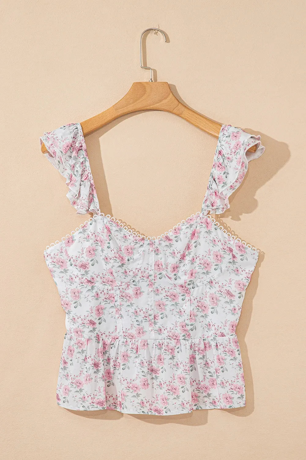 Floral Flutter Peplum Tank Top - Concordia Style Boutique