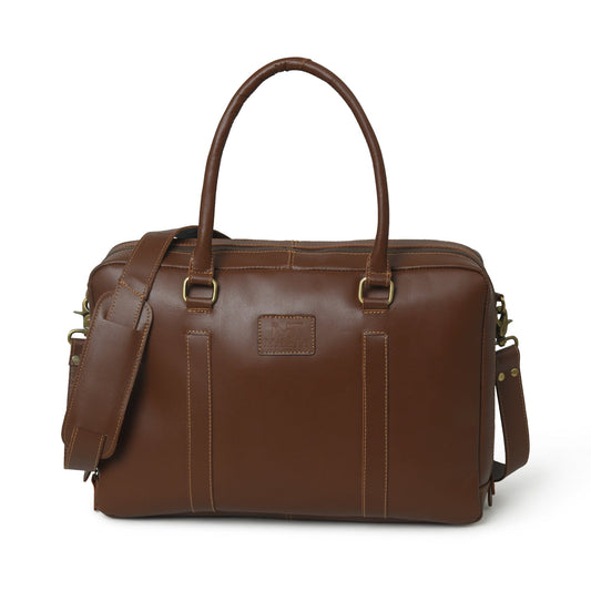 Dixon Brown Buffalo Leather Laptop Office Briefcase - Concordia Style Boutique