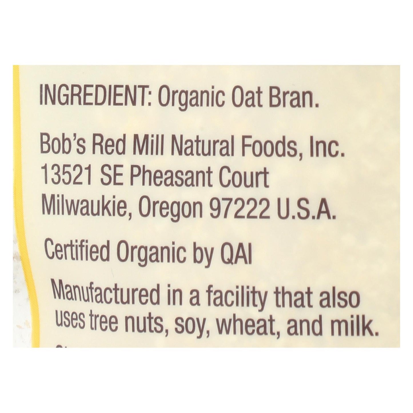 Bob's Red Mill Organic High Fiber Hot Cereal Oat Bran | 4 Pack | 18 Ounces | Rich in Soluble Fiber | Heart-Healthy Breakfast Option - Concordia Style Boutique