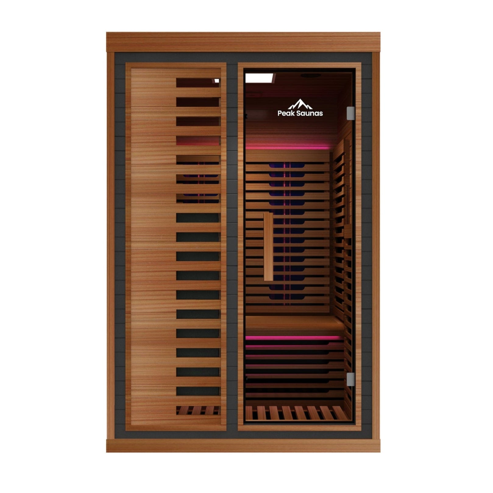 Peak Saunas Fuji 2-Person Full Spectrum Infrared Sauna with XL Medical-Grade Red Light Therapy & Smart WiFi App Control - Concordia Style Boutique