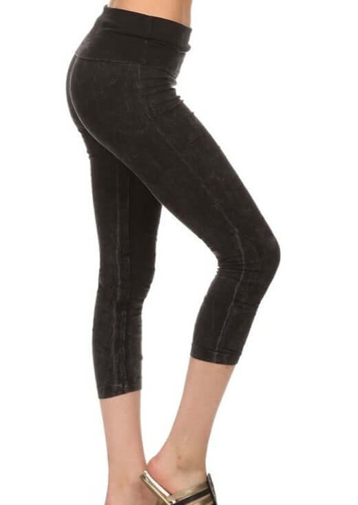 Easy Fit American Cotton Capri Leggings Made in USA - Concordia Style Boutique