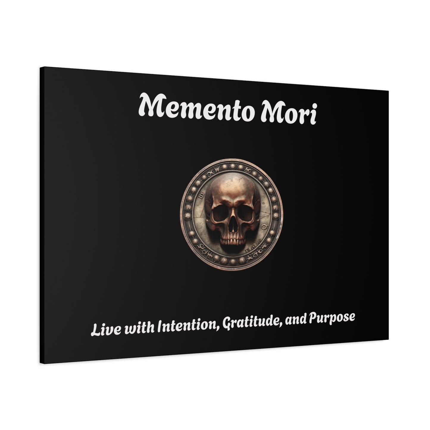 "Memento Mori" Matte Canvas - Inspirational Wall Art -"Live with Intention, Gratitude, and Purpose" - Premium Canvas from Concordia Style Boutique - Just $56.56! Shop now at Concordia Style Boutique