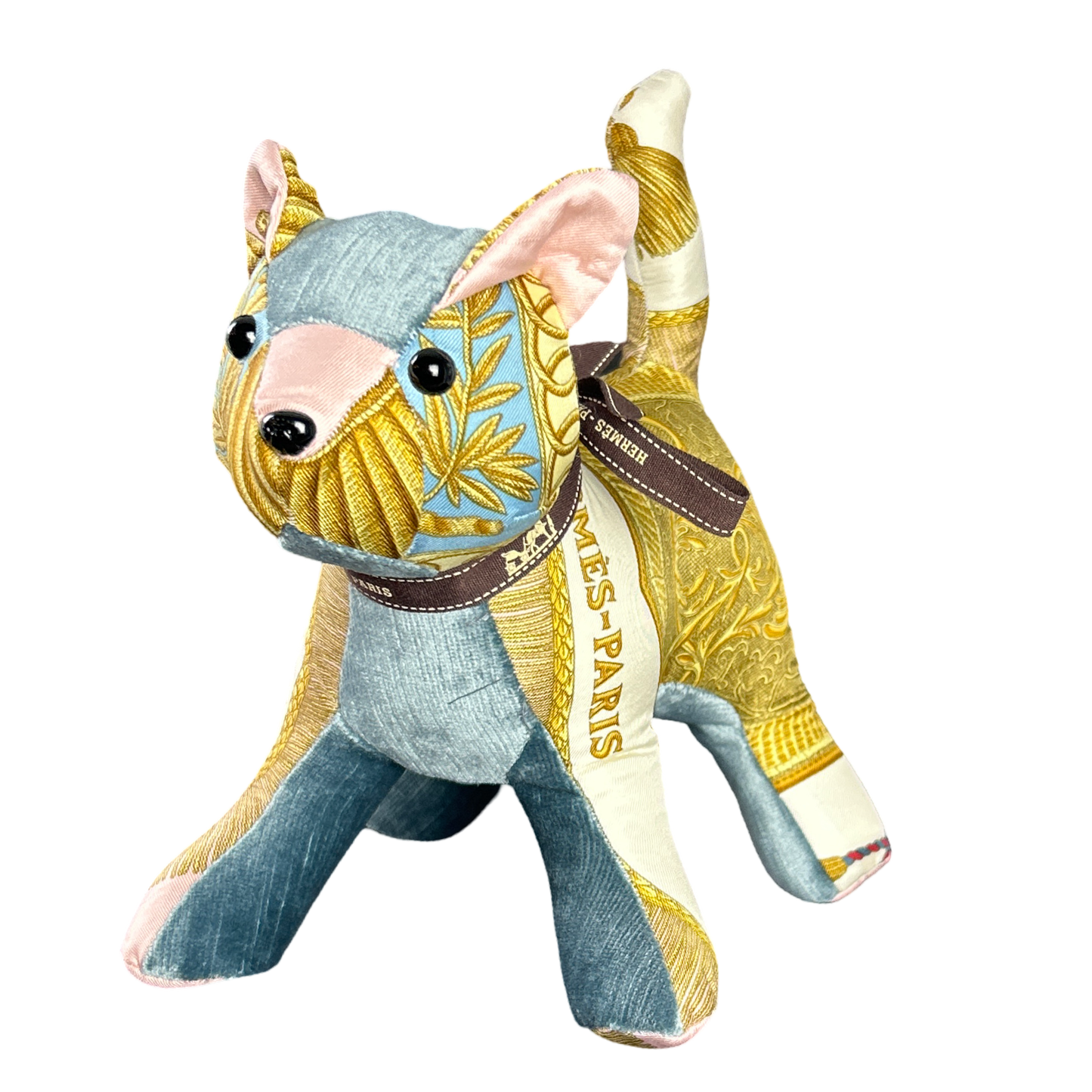 Poste et Cavalerie Vintage Silk Scarf Patchwork Kitten