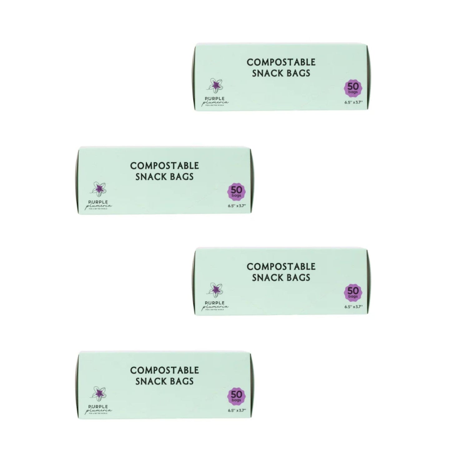 Compostable Resealable Bags. Eco-Friendly & Durable. Snack, Sandwich, Quart & Gallon Sizes