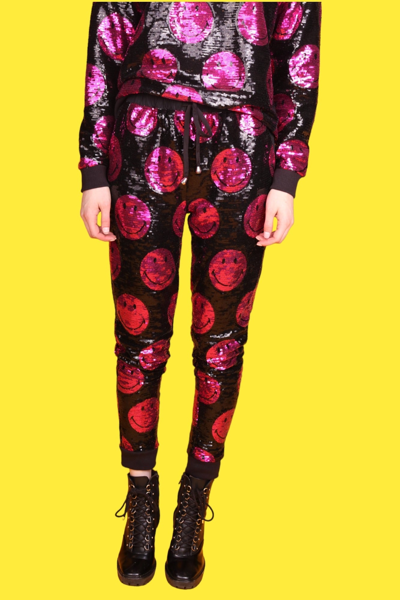 "Any Old  Iron" - x Smiley Pink Joggers - Premium Clothing from Any Old Iron - Just $175! Shop now at Concordia Style Boutique