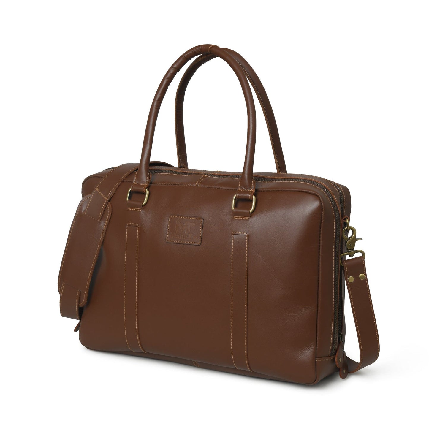 Dixon Brown Buffalo Leather Laptop Office Briefcase - Concordia Style Boutique