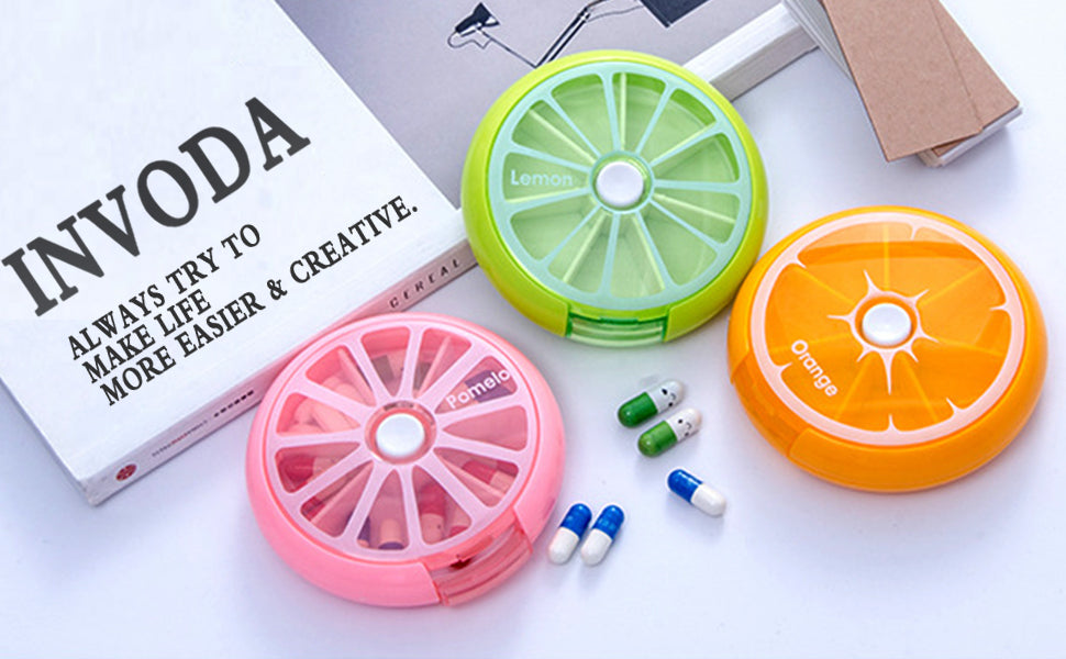 Pill Case / Pill Box - Weekly - 3 Times Daily - 7 Compartments - Large Medicine Pill Organizer (1 Piece))