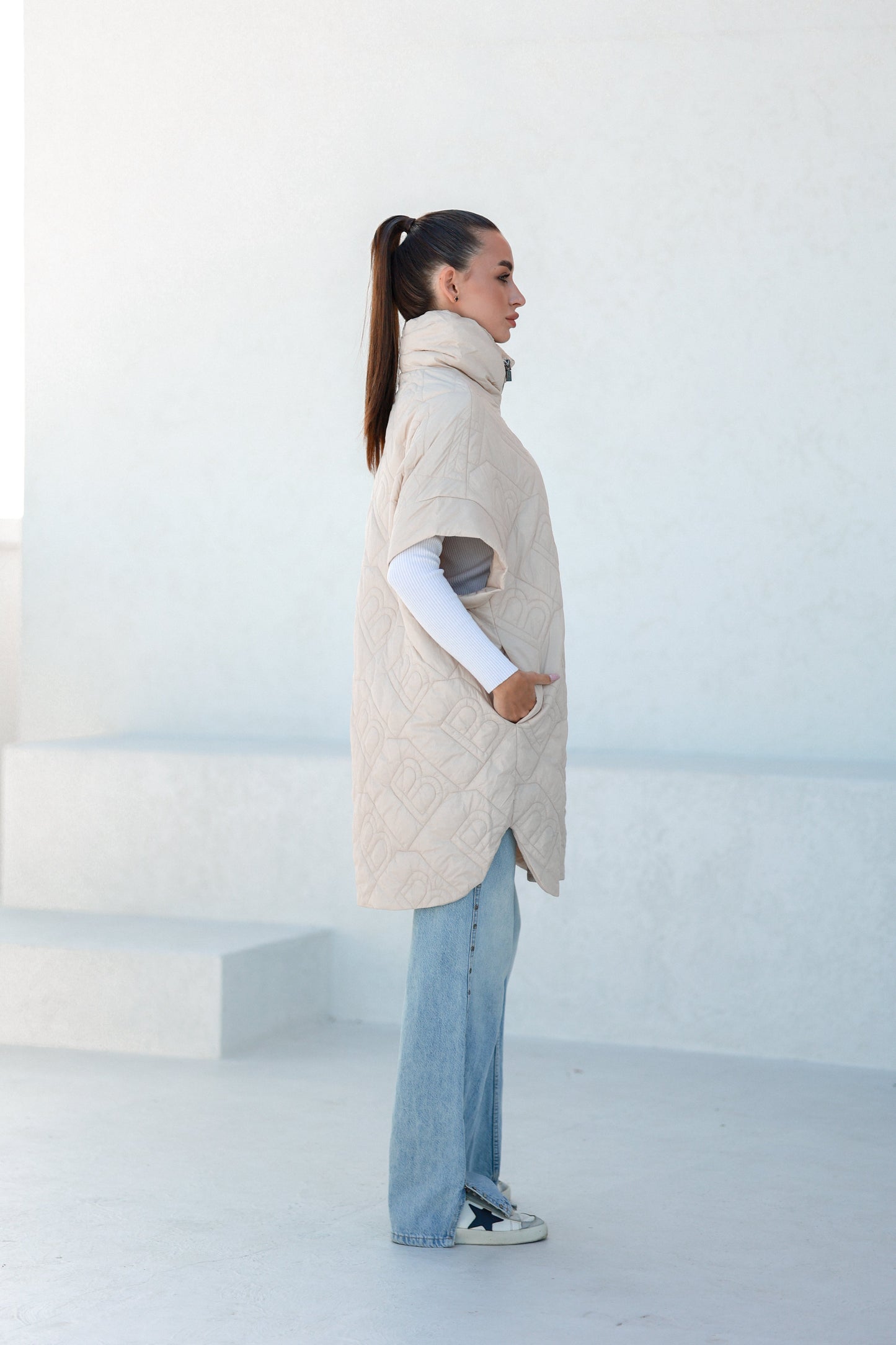 Bianca Relaxed Fit Embossed Vest